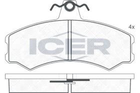 ICER 140374 - JUEGO PASTILLAS DE FRENO