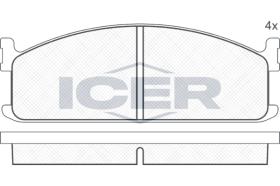 ICER 140521 - JUEGO PASTILLAS DE FRENO