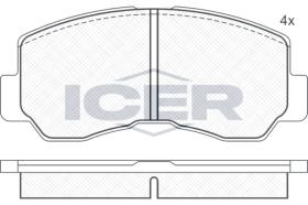 ICER 140623 - JUEGO PASTILLAS DE FRENO