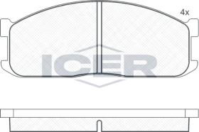ICER 140687 - JUEGO PASTILLAS DE FRENO