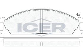 ICER 140884 - JUEGO PASTILLAS DE FRENO