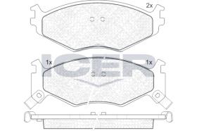 ICER 141056 - JUEGO PASTILLAS DE FRENO