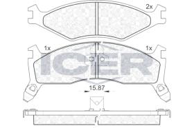 ICER 141270205 - JUEGO PASTILLAS DE FRENO
