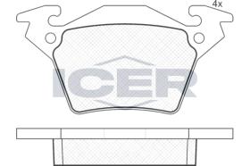 ICER 141284 - JUEGO PASTILLAS DE FRENO