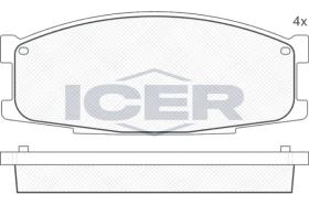 ICER 141505 - JUEGO PASTILLAS DE FRENO