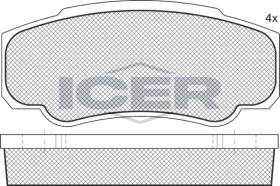 ICER 141524 - JUEGO PASTILLAS DE FRENO
