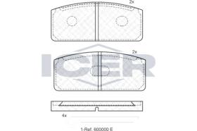 ICER 180029 - JUEGO PASTILLAS DE FRENO