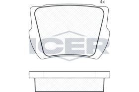 ICER 180040 - JUEGO PASTILLAS DE FRENO