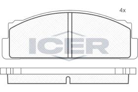 ICER 180041 - JUEGO PASTILLAS DE FRENO