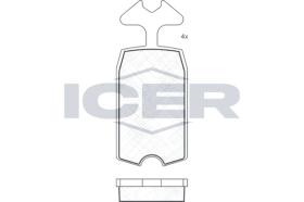 ICER 180090 - JUEGO PASTILLAS DE FRENO