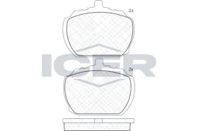 ICER 180092 - JUEGO PASTILLAS DE FRENO