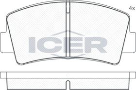 ICER 180106 - JUEGO PASTILLAS DE FRENO