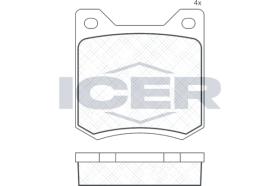 ICER 180122 - JUEGO PASTILLAS DE FRENO