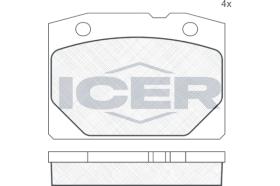 ICER 180155 - JUEGO PASTILLAS DE FRENO