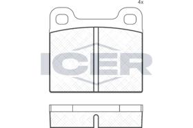 ICER 180162 - JUEGO PASTILLAS DE FRENO