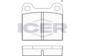 ICER 180169 - JUEGO PASTILLAS DE FRENO