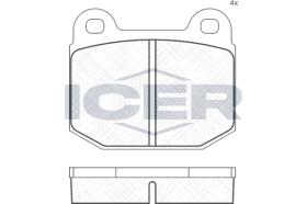 ICER 180170 - JUEGO PASTILLAS DE FRENO