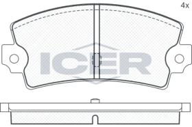 ICER 180218 - JUEGO PASTILLAS DE FRENO