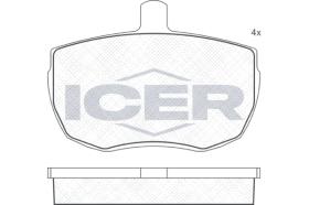 ICER 180230 - JUEGO PASTILLAS DE FRENO