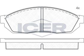 ICER 180311 - JUEGO PASTILLAS DE FRENO