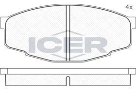 ICER 180353 - JUEGO PASTILLAS DE FRENO