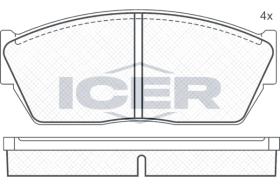 ICER 180388 - JUEGO PASTILLAS DE FRENO
