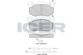 ICER 180417066 - JUEGO PASTILLAS DE FRENO