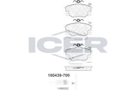 ICER 180439700 - JUEGO PASTILLAS DE FRENO