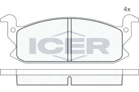 ICER 180467 - JUEGO PASTILLAS DE FRENO