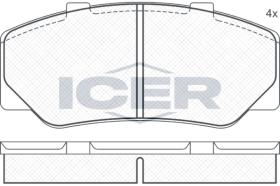 ICER 180472 - JUEGO PASTILLAS DE FRENO