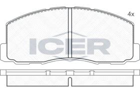 ICER 180602 - JUEGO PASTILLAS DE FRENO