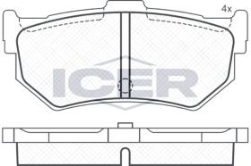 ICER 180607 - JUEGO PASTILLAS DE FRENO