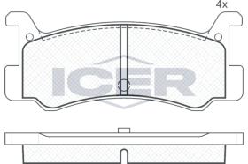 ICER 180621 - JUEGO PASTILLAS DE FRENO