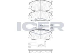 ICER 180658 - JUEGO PASTILLAS DE FRENO