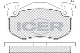 ICER 180723204 - JUEGO PASTILLAS DE FRENO