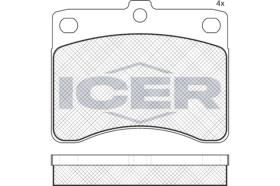 ICER 180725 - JUEGO PASTILLAS DE FRENO