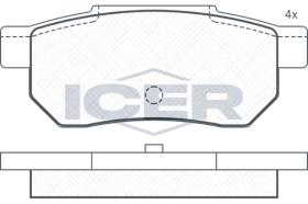 ICER 180751 - JUEGO PASTILLAS DE FRENO