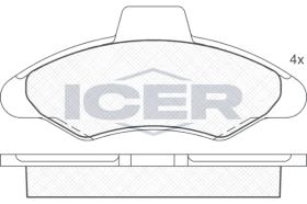 ICER 180790 - JUEGO PASTILLAS DE FRENO
