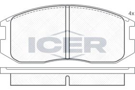 ICER 180875 - JUEGO PASTILLAS DE FRENO