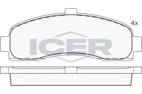 ICER 180922 - JUEGO PASTILLAS DE FRENO