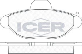 ICER 180923 - JUEGO PASTILLAS DE FRENO