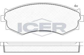 ICER 180985 - JUEGO PASTILLAS DE FRENO