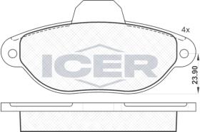 ICER 181018 - JUEGO PASTILLAS DE FRENO