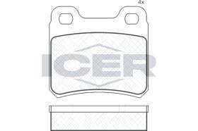 ICER 181023 - JUEGO PASTILLAS DE FRENO