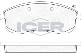 ICER 181100 - JUEGO PASTILLAS DE FRENO