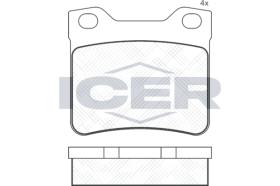 ICER 181109 - JUEGO PASTILLAS DE FRENO
