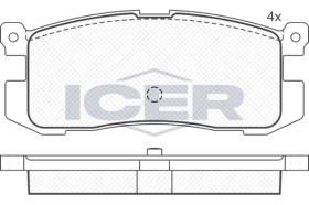 ICER 181160 - JUEGO PASTILLAS DE FRENO