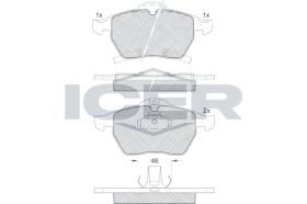 ICER 181218 - JUEGO PASTILLAS DE FRENO