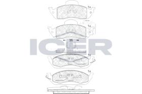 ICER 181276 - JUEGO PASTILLAS DE FRENO