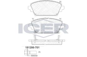 ICER 181286701 - JUEGO PASTILLAS DE FRENO
